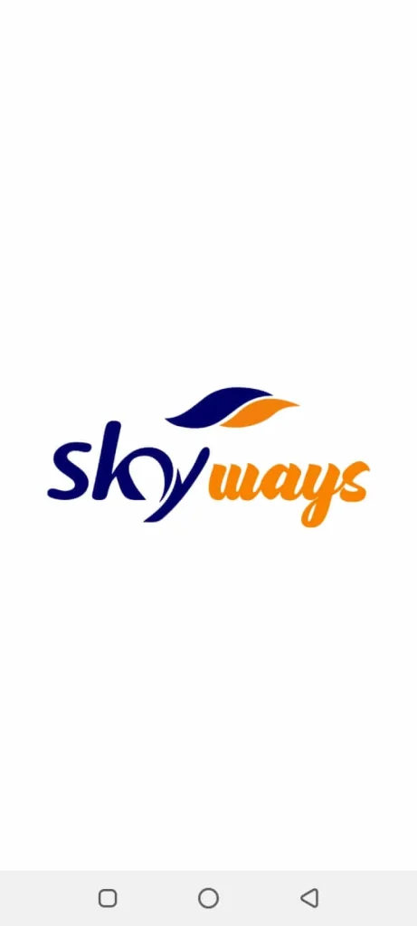 Skyways Express 10 Skyways App Welcome page after downloading