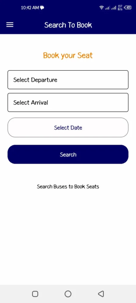 Skyways Express 11 Skyways online ticket booking app departure arrival page